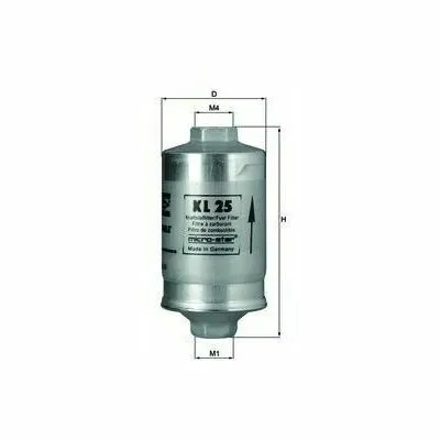 MAHLE KL 25 Filtro Carburante Pagamento Sicuro