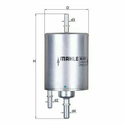MAHLE KL 571 Filtro Carburante Nuova Collezione