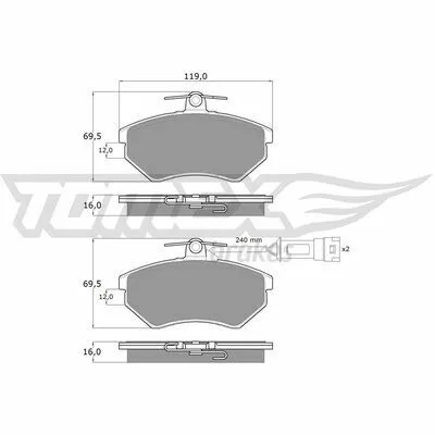 TOMEX BRAKES TX 10-631 Kit Pastiglie Freno, Freno a Disco Prezzo Conveniente