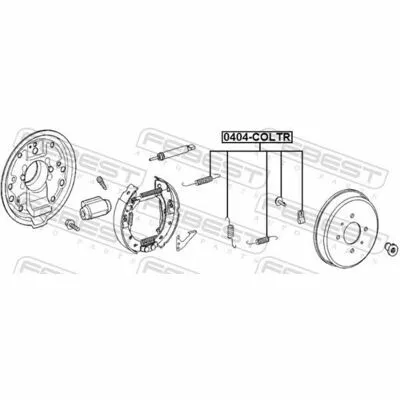 Offerta Del Giorno FEBEST 0404-COLTR Kit Accessori, Ganasce Freno Stazionamento