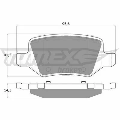 Occasione Imperdibile TOMEX BRAKES TX 12-90 Kit Pastiglie Freno, Freno a Disco