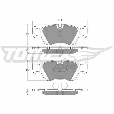 Promo Stagionale TOMEX BRAKES TX 12-05 Kit Pastiglie Freno, Freno a Disco