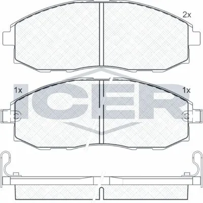 Sconto ICER 141266 Kit Pastiglie Freno, Freno a Disco