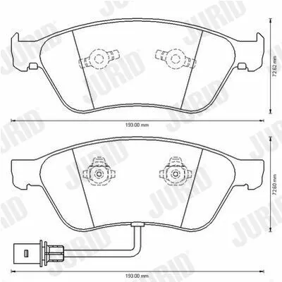 Jurid White Low Dust 573207JC Kit Pastiglie Freno, Freno a Disco Consegna Rapida