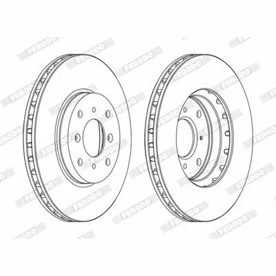 Consegna Rapida FERODO PREMIER DDF1119C Disco Freno