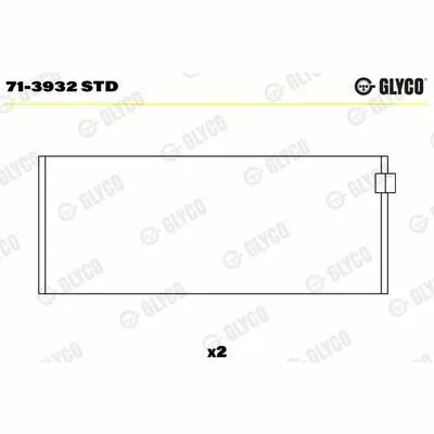 Ultime Pezzi GLYCO 71-3932 STD Semicuscinetto di Testa Della Biella